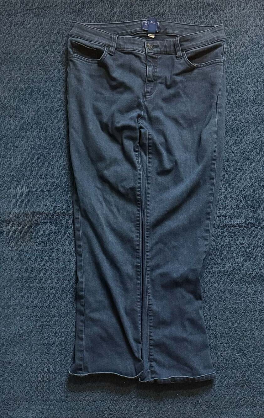 Chaps Denim Women's Petite Straight Leg Jeans Size 8P Dark Wash